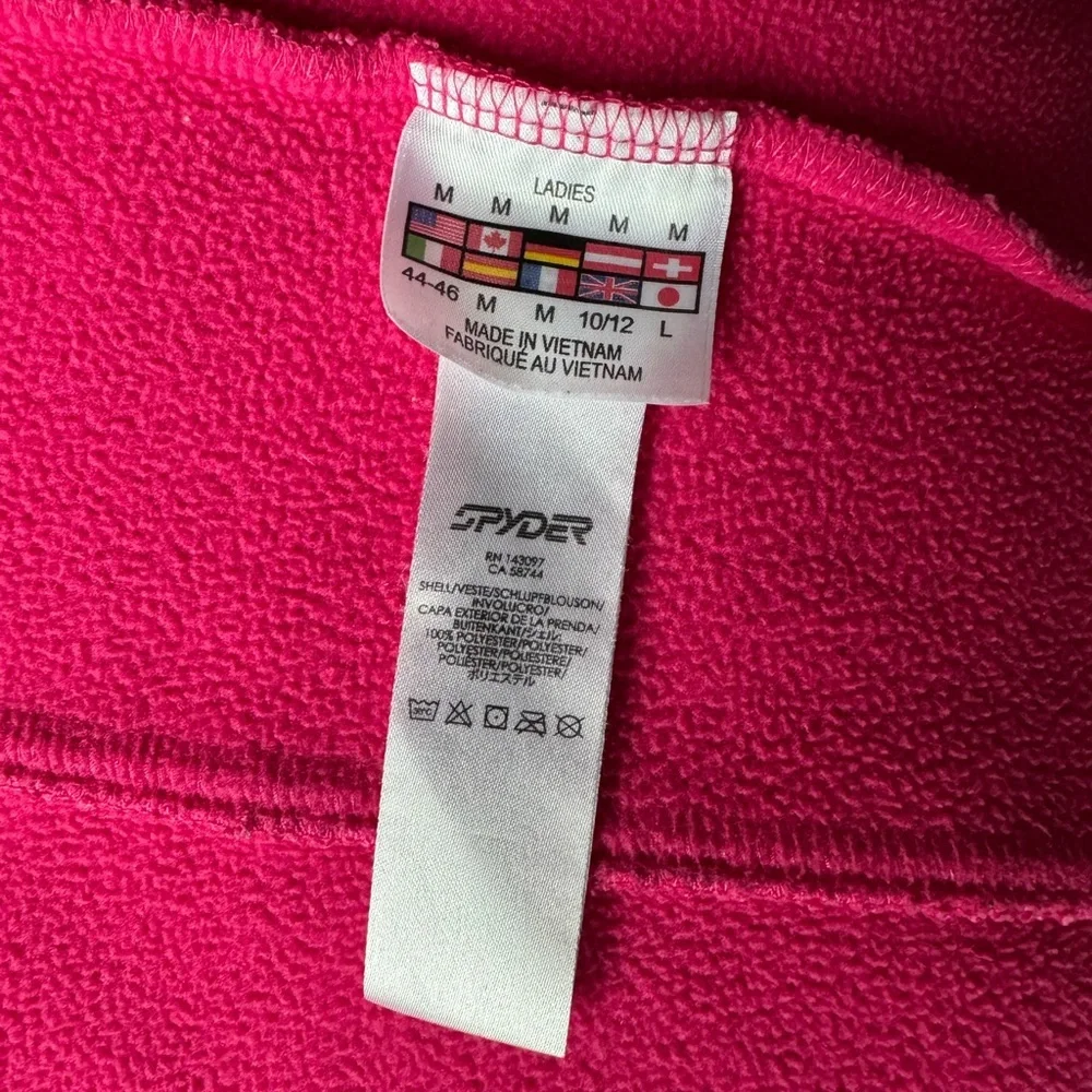 Spyder Core Sweater Fleece Lined Jacket Warm Outdoor Ski Layer Cozy Pink Medium